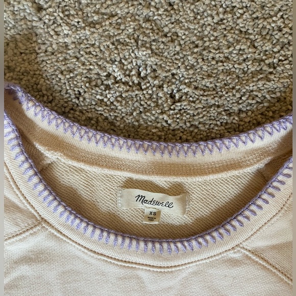 XS Madewell Embroidered Crewneck Sweatshirt - Picture 3 of 3